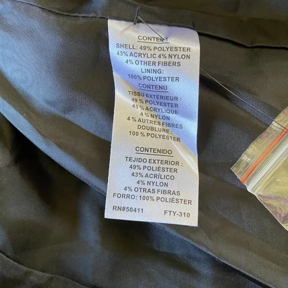 Kendall & Kylie Black & Brown Plaid Menswear-Inspired Winter Coat NWT MSRP $180 - Picture 14 of 16